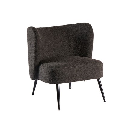 Fauteuil décoratif tissu - Ripple anthracite