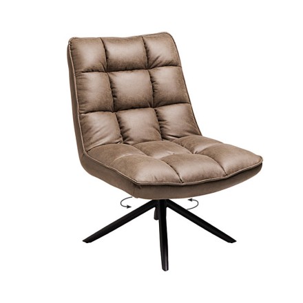 Fauteuil décoratif pivotant - Grundy gris